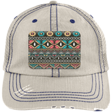 AZTEC 1 6990 Distressed Unstructured Trucker Cap - Patch
