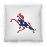 Rebel on the Rail Tennessee Walking Horse Performance ZP14 Small Square Pillow