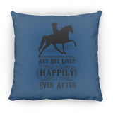 HAPPILY EVER AFTER (TWH Pleasure) Blk ZP16 Medium Square Pillow