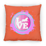 TWH PLEASURE BLEACH SPLATTER PINK TEAL ZP14 Small Square Pillow