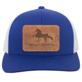 AMERICAN SADDLEBRED ON LEATHER 104C Trucker Snap Back - Patch