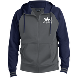 MISSOURI FOX TROTTER (white) 4HORSE ST236 Men's Sport-Wick® Full-Zip Hooded Jacket