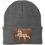 AMERICAN SADDLEBRED LEATHER PATCH (BURBURY) CP90 Knit Cap - Patch