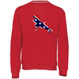 Rebel on the Rail Tennessee Walking Horse Performance 698HBM Dri-Power Fleece Crewneck Sweatshirt