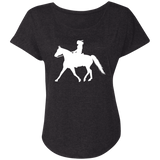 Missouri Fox Trotter LADY FINAL ART WHITE NL6760 Ladies' Triblend Dolman Sleeve