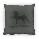 American Saddlebred 2 (black) ZP16 Medium Square Pillow