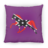 Rebel on the Rail Tennessee Walking Horse Pleasure ZP18 Large Square Pillow