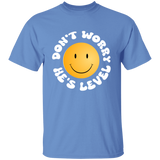 DON'T WORRY HE'S LEVEL (WHITE) G500 5.3 oz. T-Shirt