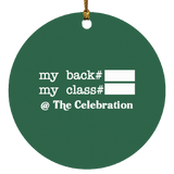 MY NUMBERS AT CELEBRATION (WHT) SUBORNC Circle Ornament