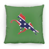 Rebel on the Rail Tennessee Walking Horse Performance ZP16 Medium Square Pillow