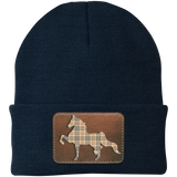 AMERICAN SADDLEBRED LEATHER PATCH (BURBURY) CP90 Knit Cap - Patch
