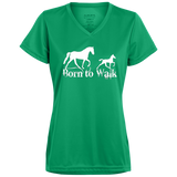 BORN TO WALK 1790 Ladies’ Moisture-Wicking V-Neck Tee