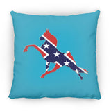 Rebel on the Rail Tennessee Walking Horse Performance ZP16 Medium Square Pillow