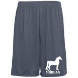 MORGAN 2 1428 Moisture-Wicking Pocketed 9 inch Inseam Training Shorts