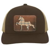 AMERICAN SADDLEBRED LEATHER PATCH (BURBURY) 104C Trucker Snap Back - Patch