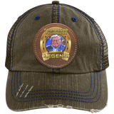 JACK HEFFINGTON (Legends Series) HAT 6990 Distressed Unstructured Trucker Cap - Patch
