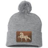 AMERICAN SADDLEBRED LEATHER PATCH (BURBURY) SP15 Pom Pom Knit Cap - Patch