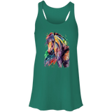 EQUINE ABSTRACT 1 4HORSE B8800 Flowy Racerback Tank