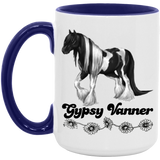 GYPSY VANNER 4HORSE (BLACK LETTERS) AM15OZ 15oz. Accent Mug