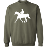 Missouri Fox Trotter WITH MALE RIDER WHITE G180 Crewneck Pullover Sweatshirt