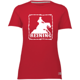 REINING STYLE 1 (WHITE) 4HORSE 64STTX Ladies’ Essential Dri-Power Tee