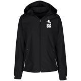 RACK ON RACKING (WHITE ART) LST76 Ladies' Jersey-Lined Hooded Windbreaker