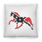 Rebel on the Rail Tennessee Walking Horse Pleasure ZP16 Medium Square Pillow