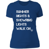 Summer Nights Showring Lights Walk On NL3900 Ladies' Boyfriend T-Shirt