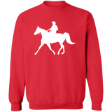 Missouri Fox Trotter WITH MALE RIDER WHITE Z65x Pullover Crewneck Sweatshirt 8 oz (Closeout)