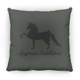 American Saddlebred 2 (black) ZP14 Small Square Pillow