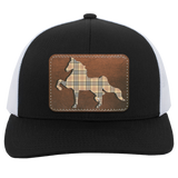 AMERICAN SADDLEBRED LEATHER PATCH (BURBURY) 104C Trucker Snap Back - Patch