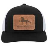 AMERICAN SADDLEBRED ON LEATHER 104C Trucker Snap Back - Patch