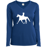 Missouri Fox Trotter LADY FINAL ART WHITE LST353LS Ladies’ Long Sleeve Performance V-Neck Tee