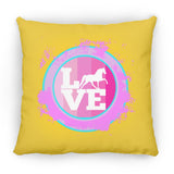 TWH PLEASURE BLEACH SPLATTER PINK TEAL ZP18 Large Square Pillow