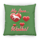 MY LOVE WALKS (Pleasure) ZP18 Large Square Pillow