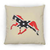Rebel on the Rail Tennessee Walking Horse Pleasure ZP18 Large Square Pillow