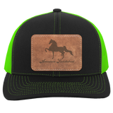 AMERICAN SADDLEBRED ON LEATHER 104C Trucker Snap Back - Patch