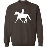 Missouri Fox Trotter LADY FINAL ART WHITE G180 Crewneck Pullover Sweatshirt