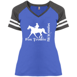 MISSOURI FOX TROTTER (white) 4HORSE DM476 Ladies' Game V-Neck T-Shirt