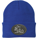 HUNTER JUMPER BLACK LEATHER CP90 Knit Cap - Patch