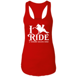 I RIDE A WALKING HORSE B (WHITE) NL1533 Ladies Ideal Racerback Tank