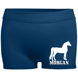 MORGAN 2 1232 Ladies' Fitted Moisture-Wicking 2.5 inch Inseam Shorts