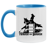 TURNIN AND BURNIN BARREL RACING 4HORSE AM11OZ 11 oz. Accent Mug
