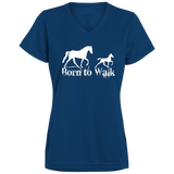 BORN TO WALK 1790 Ladies’ Moisture-Wicking V-Neck Tee