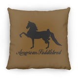 American Saddlebred 2 (black) ZP16 Medium Square Pillow