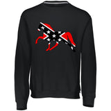 Rebel on the Rail Tennessee Walking Horse Pleasure 998HBB Youth Dri-Power Fleece Crewneck Sweatshirt