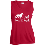BORN TO WALK LST352 Ladies' Sleeveless V-Neck Performance Tee
