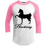HACKNEY DESIGN 1 (black) 4HORSE YT200 Youth 3/4 Raglan Sleeve Shirt