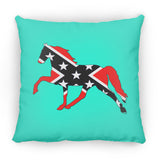 Rebel on the Rail Tennessee Walking Horse Pleasure ZP16 Medium Square Pillow