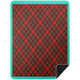 RED TARTAN BSHL Premium Black Sherpa Blanket 60x80